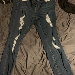 Distressed FTF skinny jeans